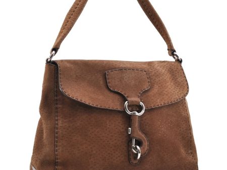 Authentic PRADA Suede Shoulder Hand Bag Purse Brown 8606C Hot on Sale