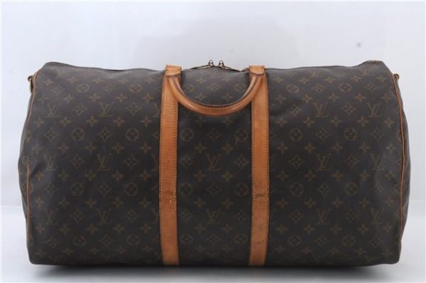 Auth LOUIS VUITTON Monogram Keepall Bandouliere 55 Boston Bag M41414 LV 6275C Cheap