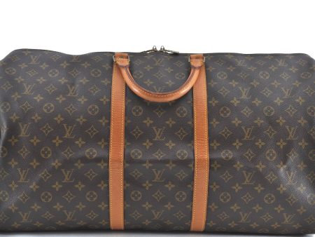 Authentic Louis Vuitton Monogram Keepall 60 Boston Bag M41422 LV H7172 For Sale