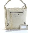 Auth BALENCIAGA Classic The Day Shoulder Bag Purse Leather 140442 Ivory H9772 Online now