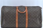 Auth Louis Vuitton Monogram Keepall Bandouliere 55 Boston Bag M41414 LV H7095 Supply