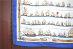 Auth HERMES Carre 90 Scarf  NAVIRES D EUROPE A VOILES, MIXTES  Silk Navy H6685 Discount