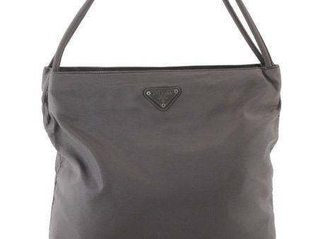 Authentic PRADA Nylon Shoulder Tote Bag Purse Gray 7168C Sale