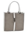 Auth GUCCI Jackie Shoulder Tote Bag Canvas Leather 0021065 Beige White H8248 For Sale