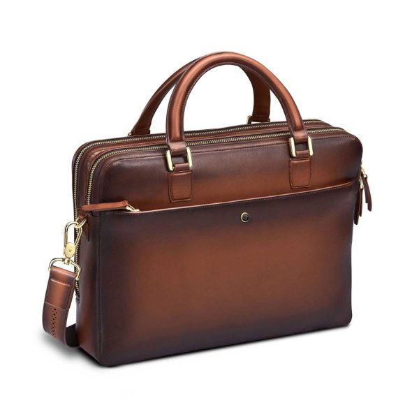 Lapis Bard Ducorium Chester 14inch Slim Laptop Business Bag - Cognac Sale