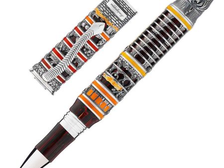 Montegrappa Dante Alighieri Inferno Limited Edition Roller Ball Pen, Silver For Sale